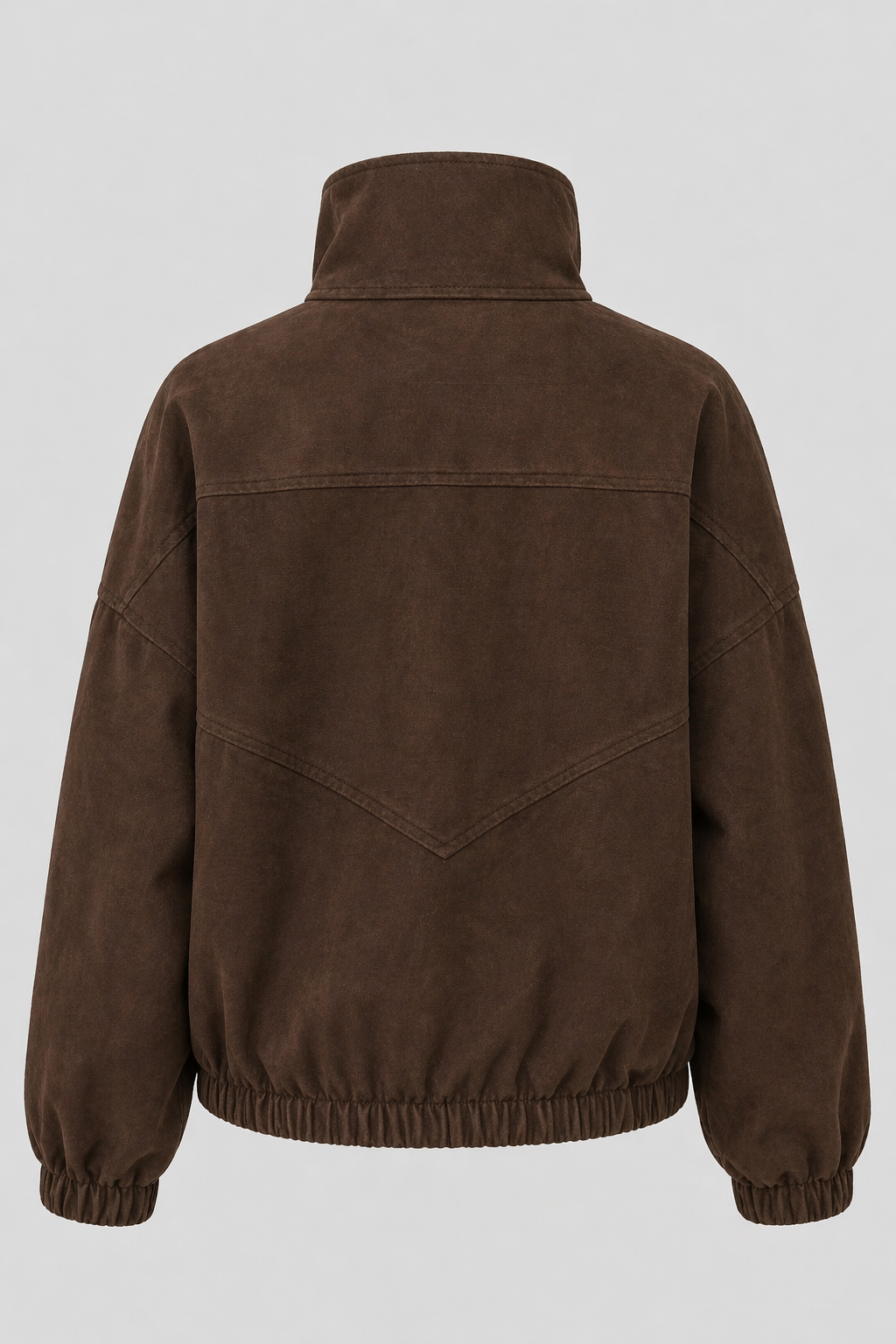 Chaqueta Funnel Oversize en Gamuza