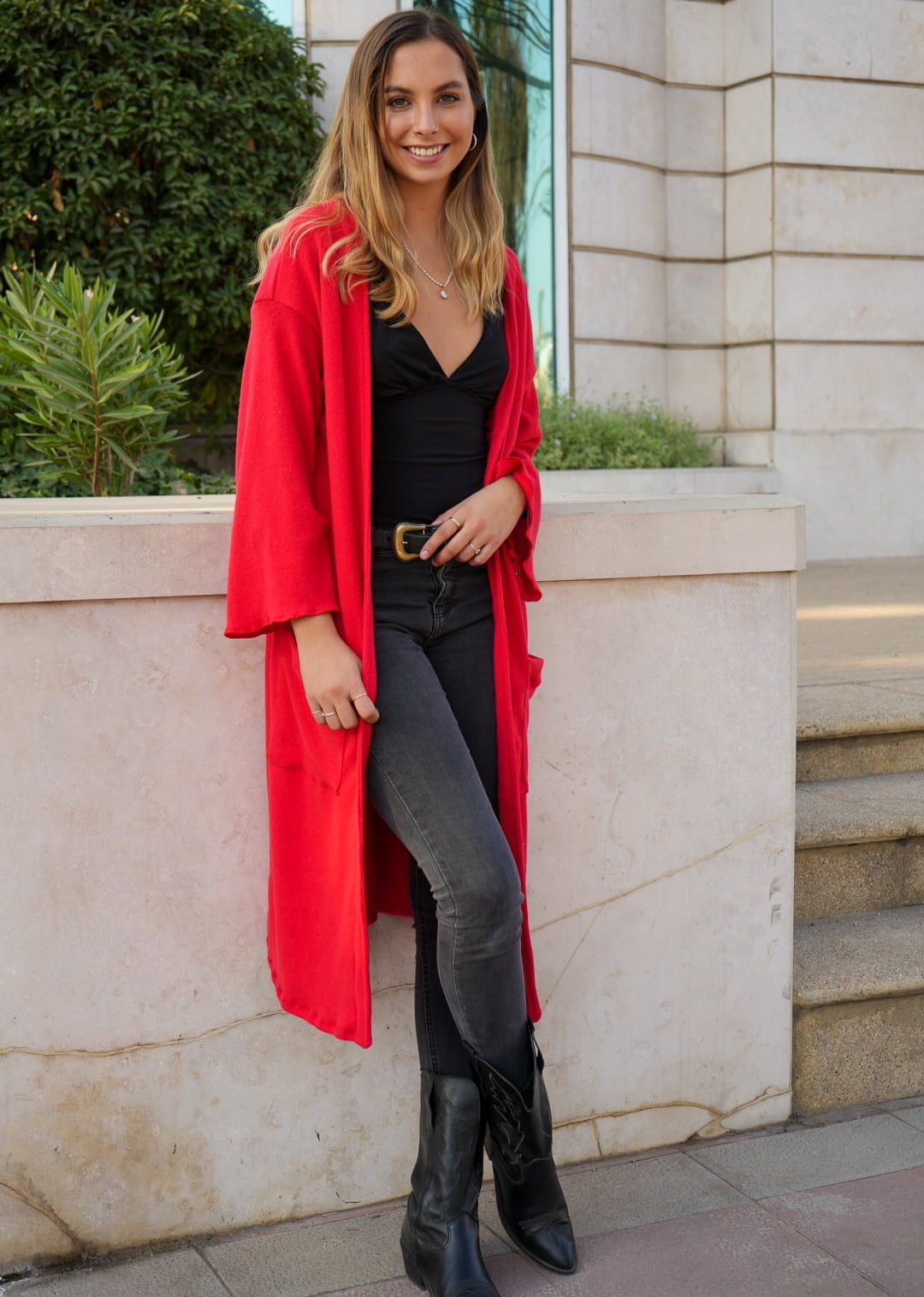 Chaleco Cardigan largo