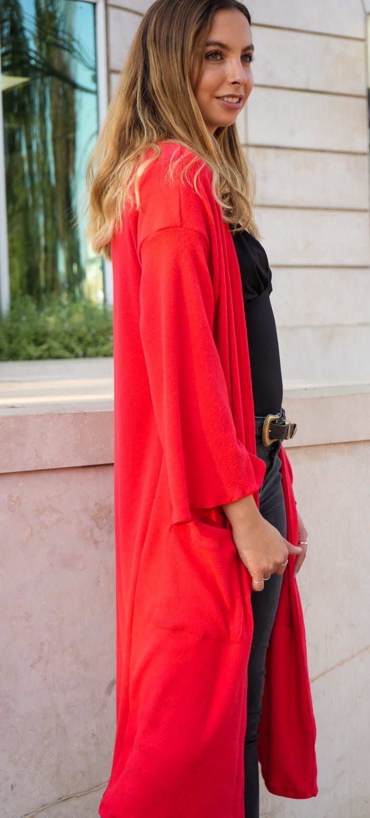 Chaleco Cardigan largo