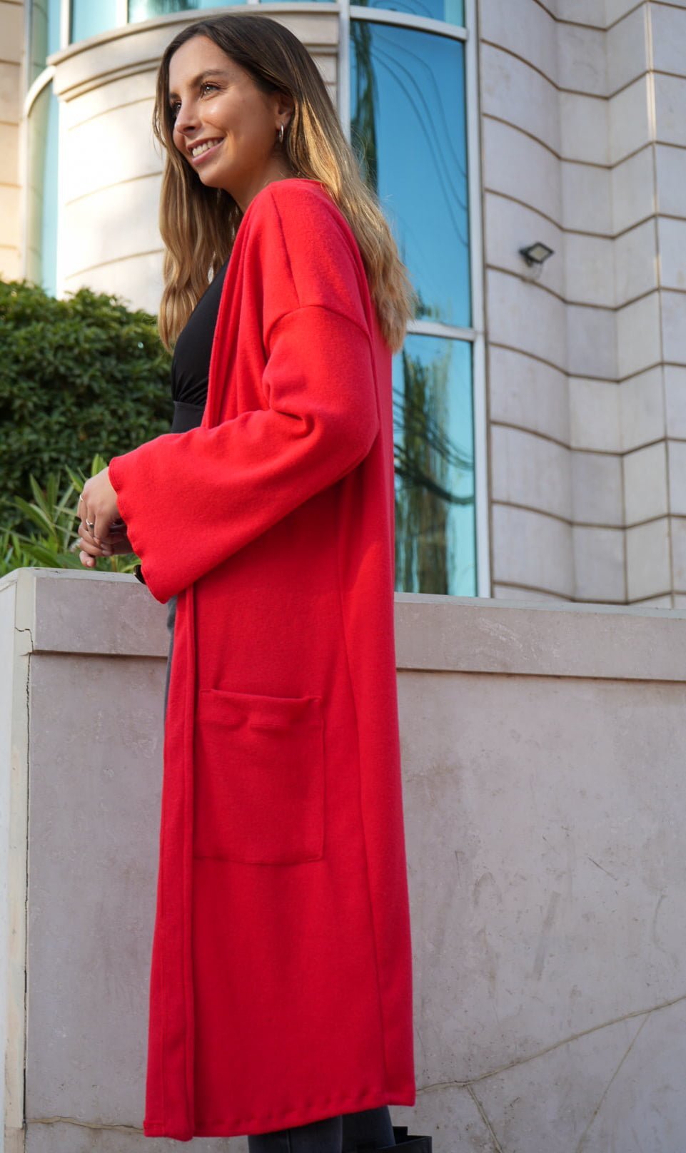 Chaleco Cardigan largo