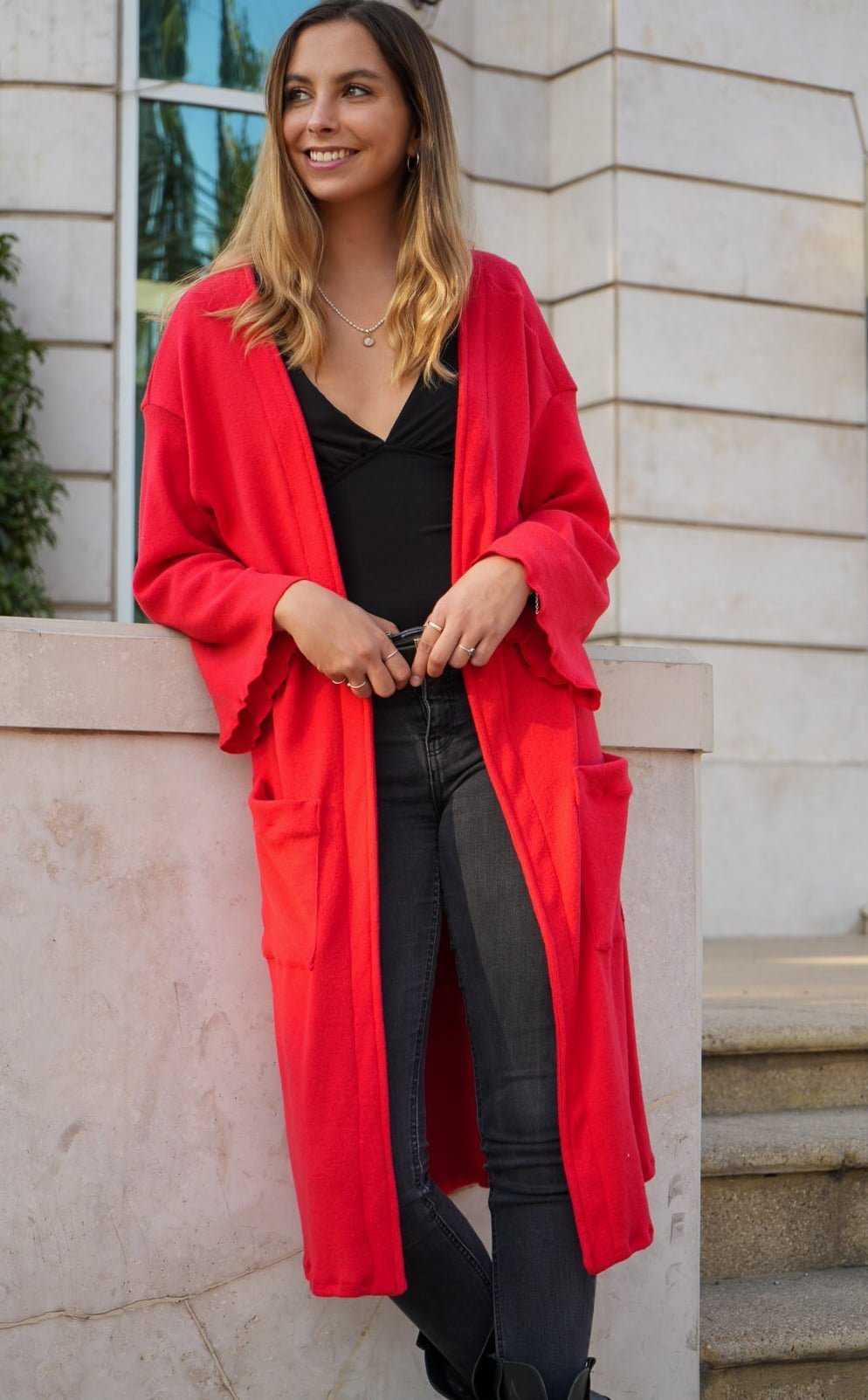 Chaleco Cardigan largo