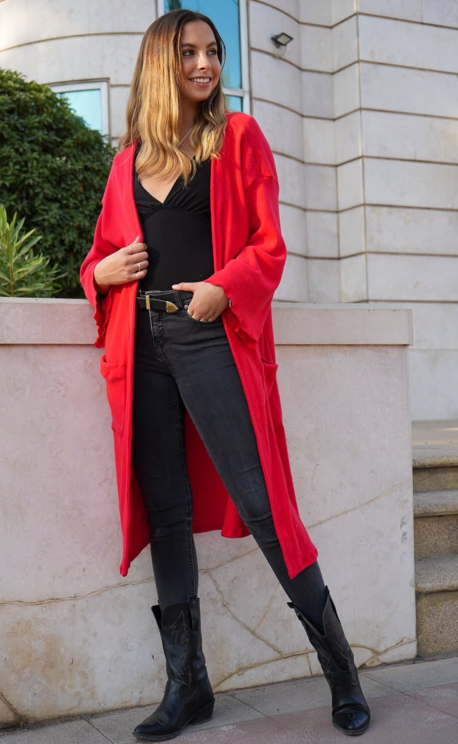 Chaleco Cardigan largo