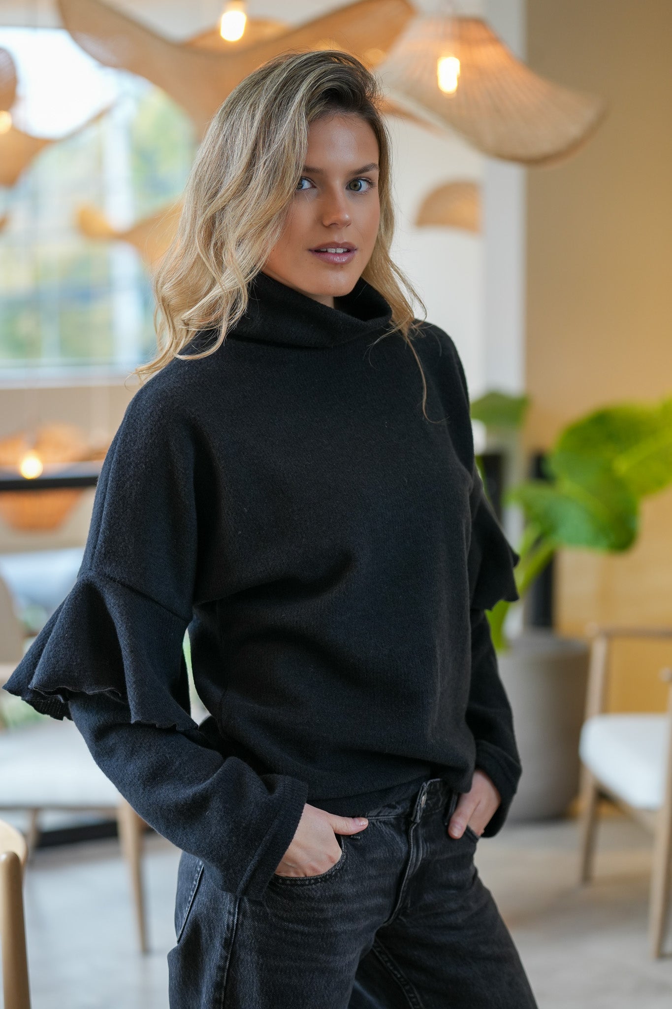 Sweater de Lanilla Duluh Negro