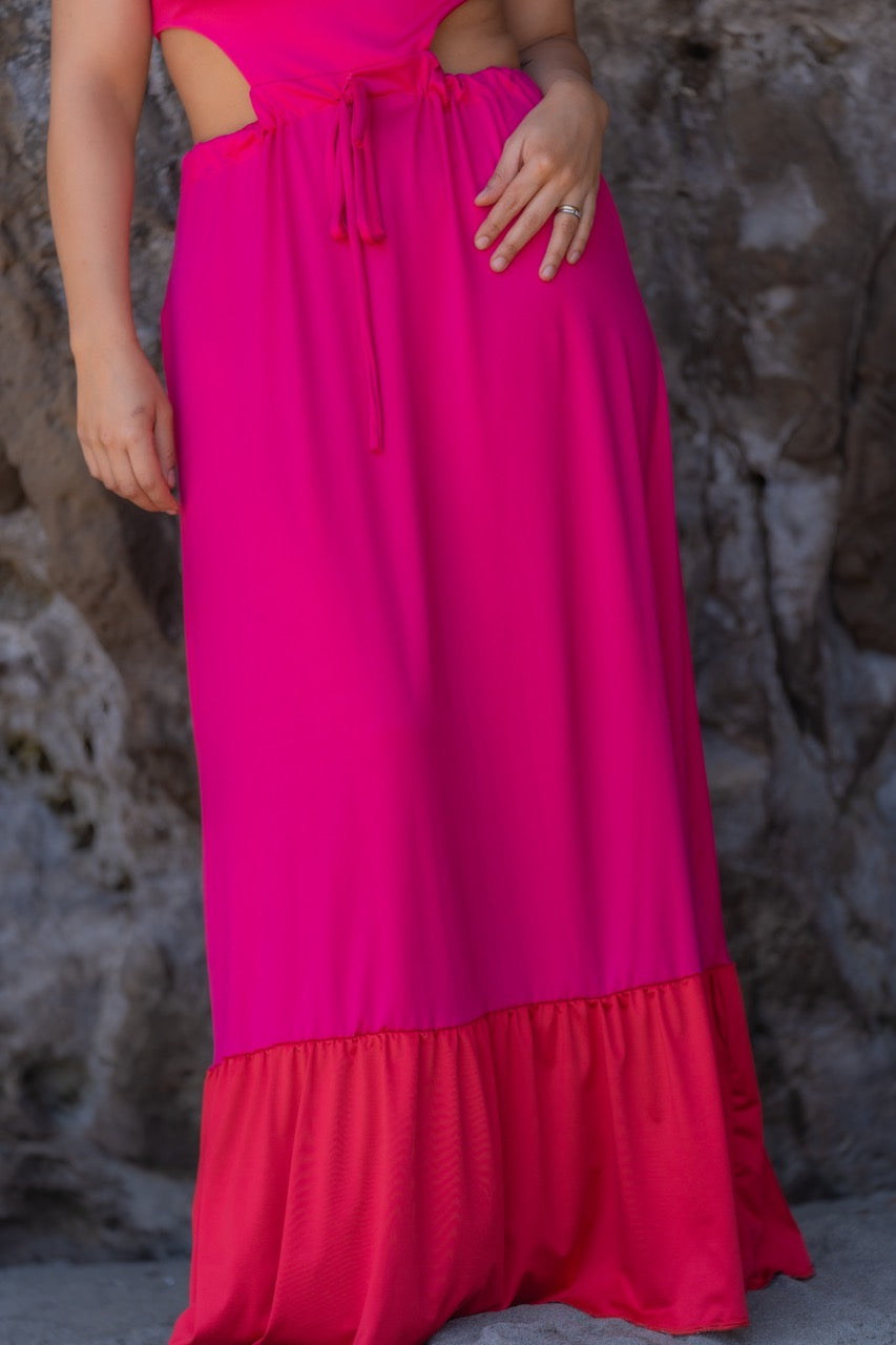 Vestido Largo Halter Duo