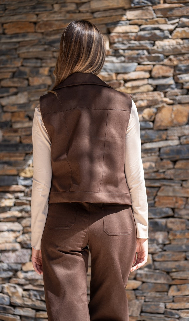 Chaqueta Biker Gabardina sin mangas