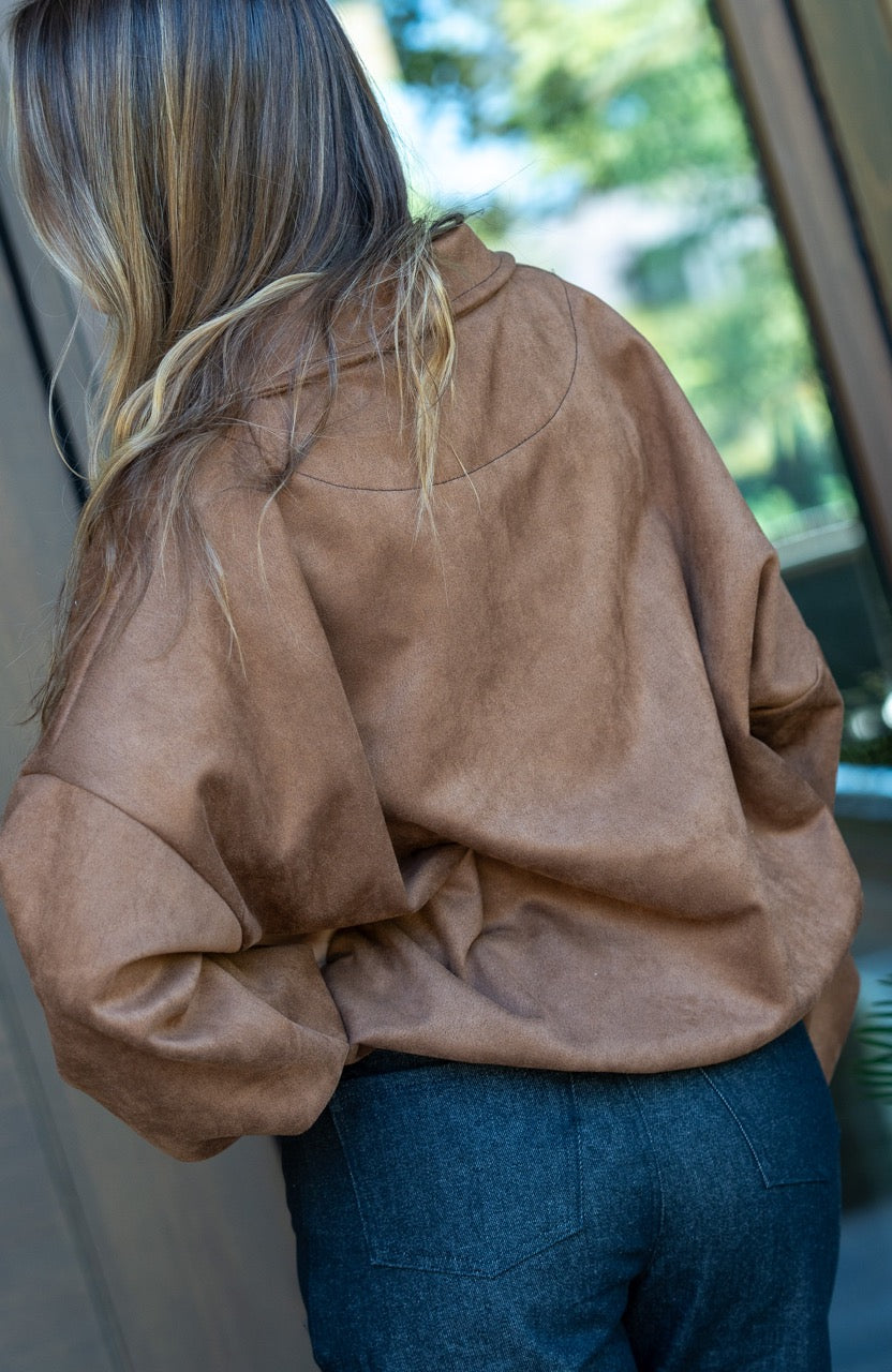 Chaqueta Oversize Gamuza