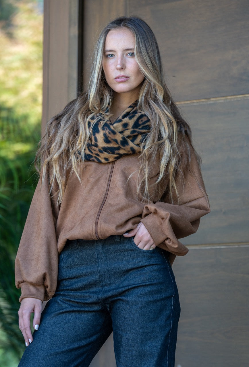 Chaqueta Oversize Gamuza