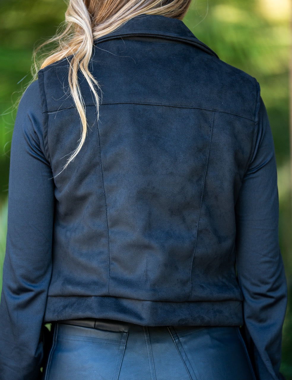 Biker sin mangas Gamuza