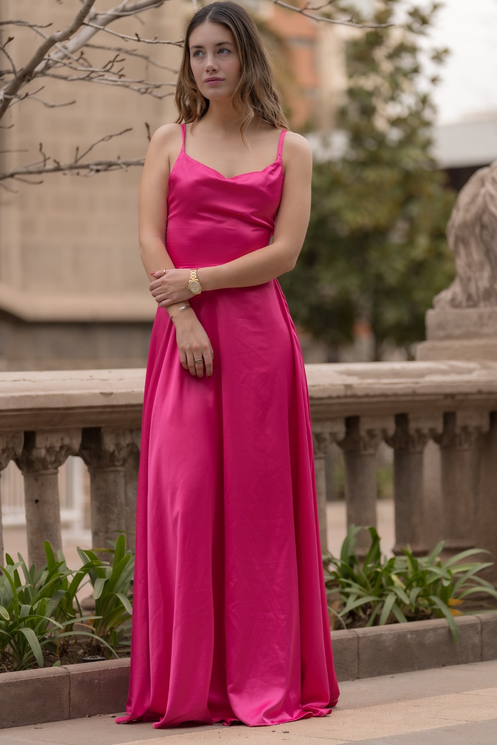 Vestido Seda Satín tipo corset