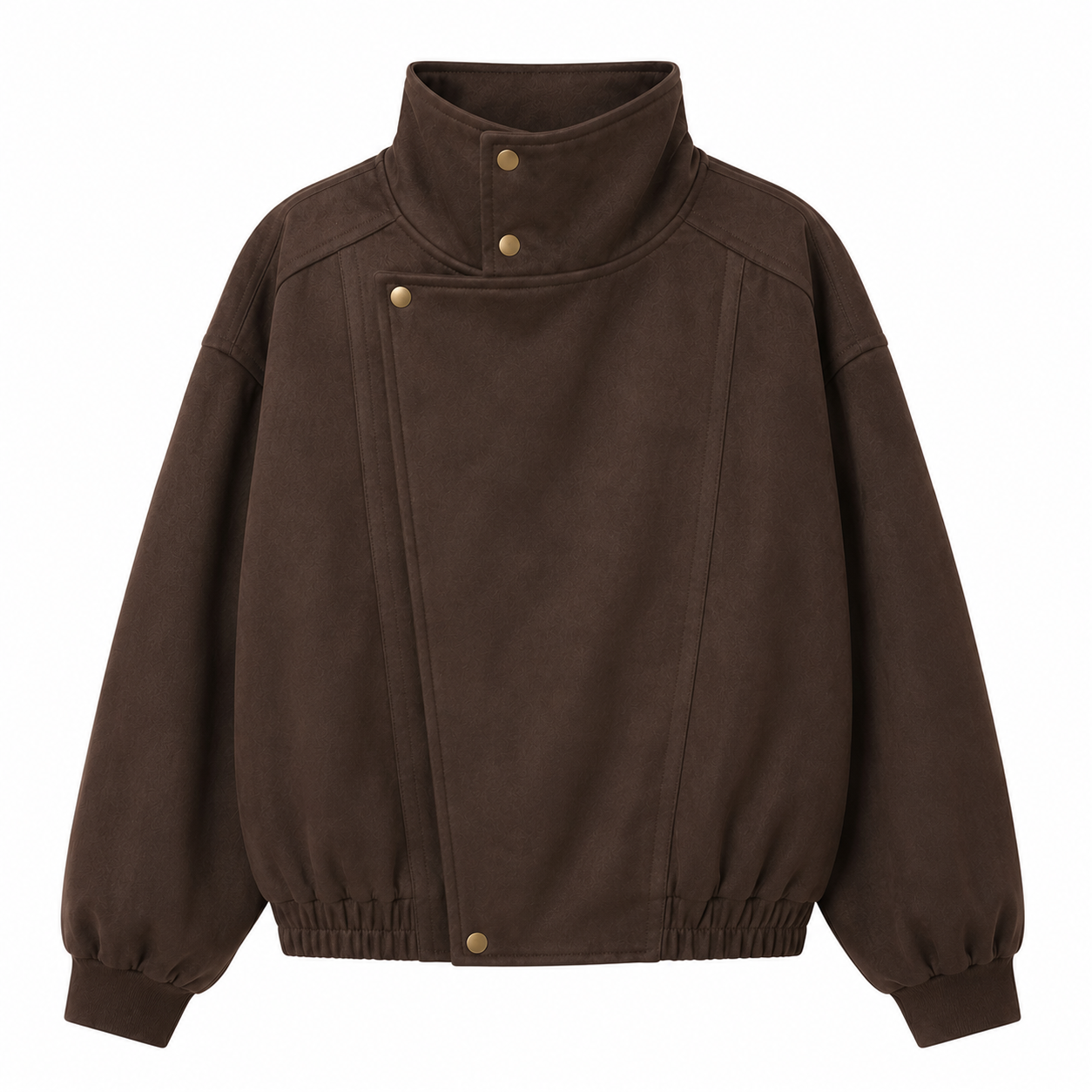 Chaqueta Funnel Oversize en Gamuza