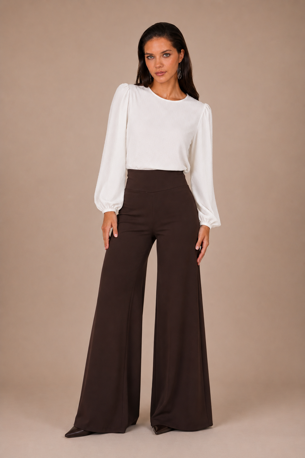 Pantalones palazzos mokka
