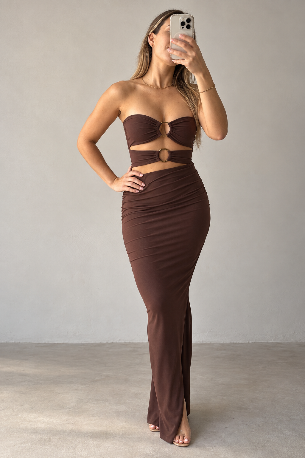 Vestido strapless