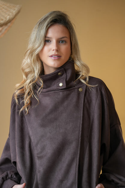 Chaqueta Funnel Oversize verde militar