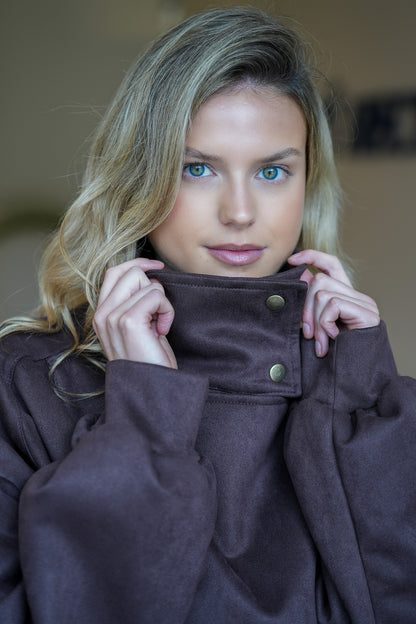 Chaqueta Funnel Oversize verde militar