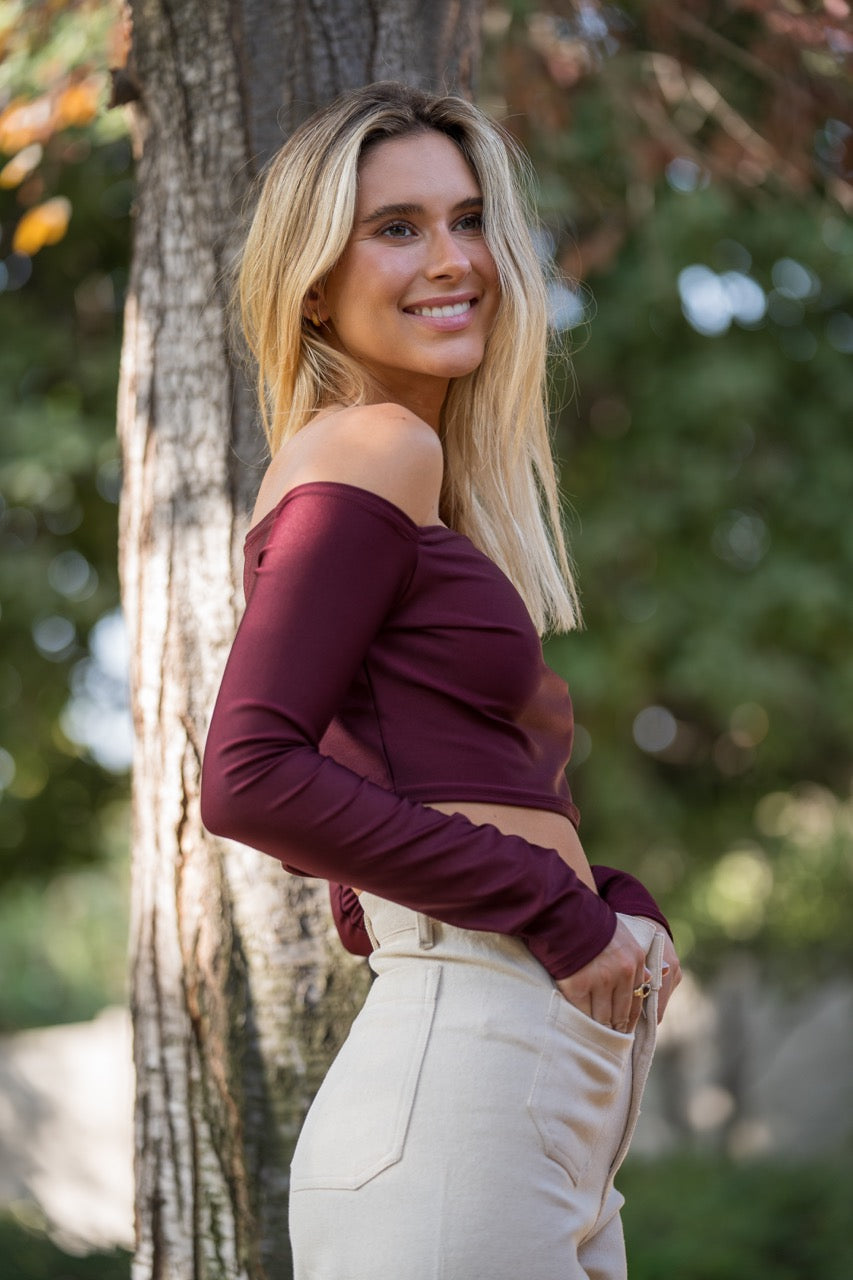 Top cuello bote manga larga – Zitica - Main Image