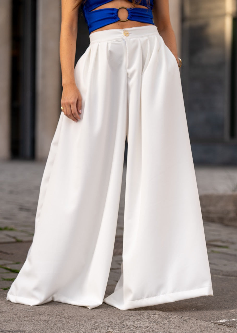 Pantalón elegante pierna ancha