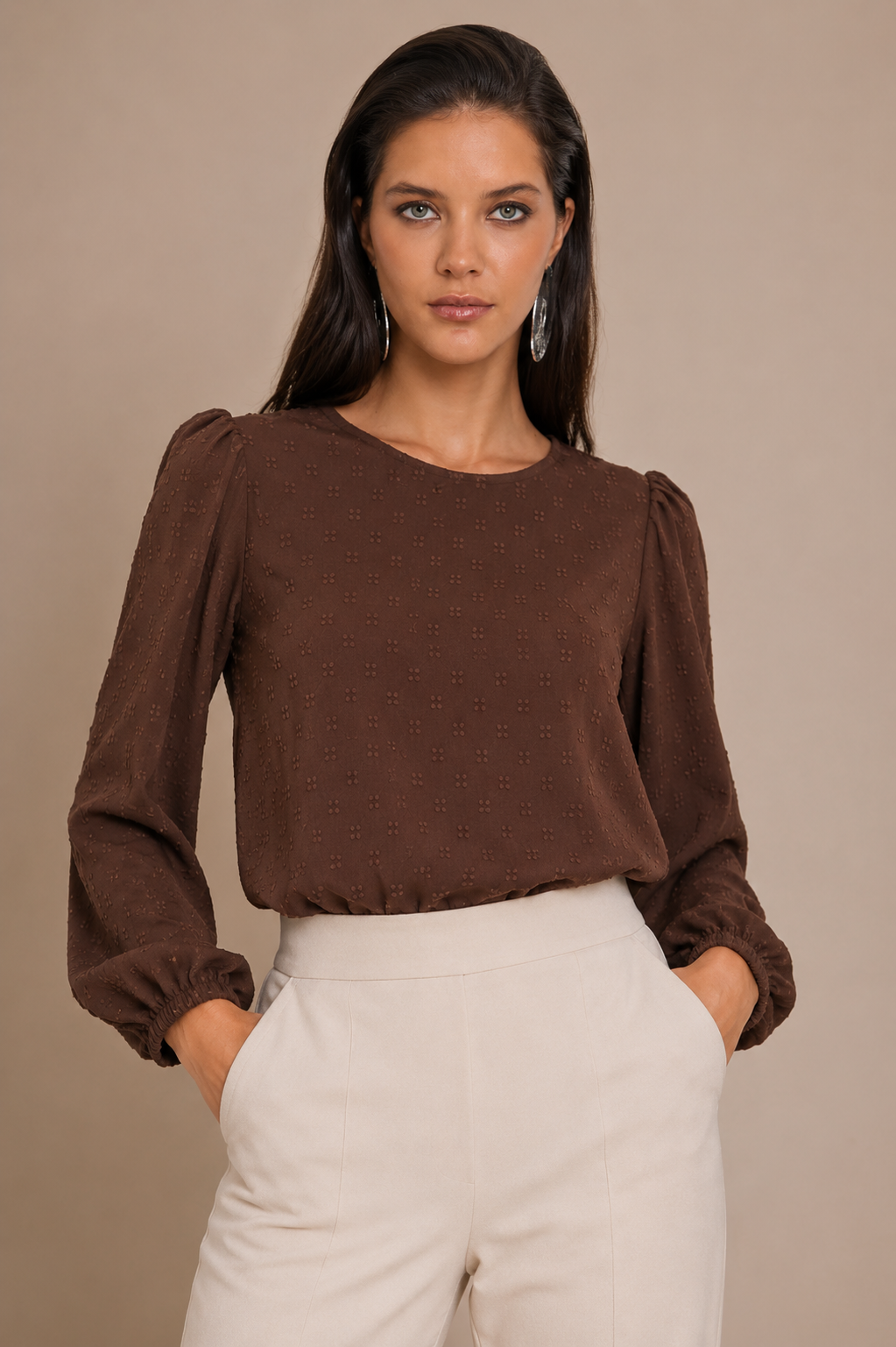 Blusa Nébula Burdeo